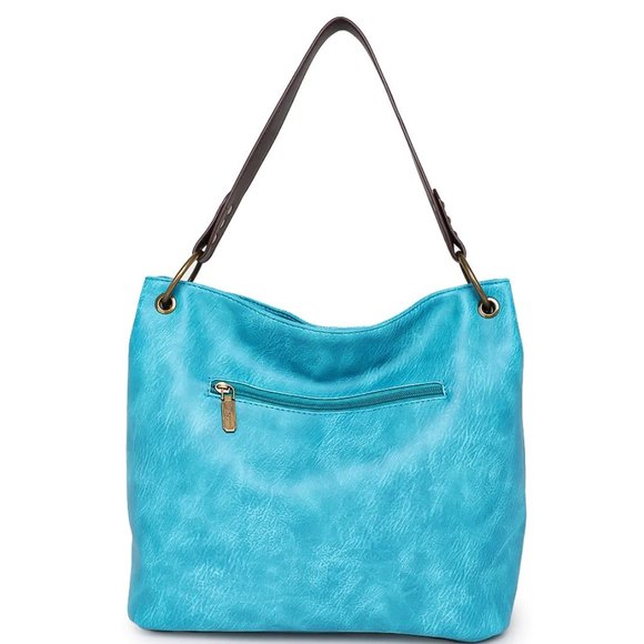 Montana West Purse Turquoise Tote Bag - Picture 3 of 4